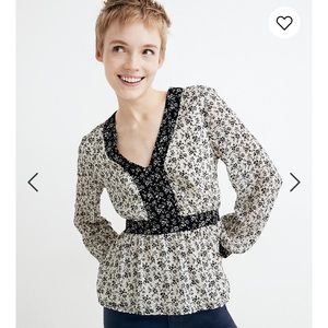 NEW WITH TAGS! Madewell V-Neck Peplum Top